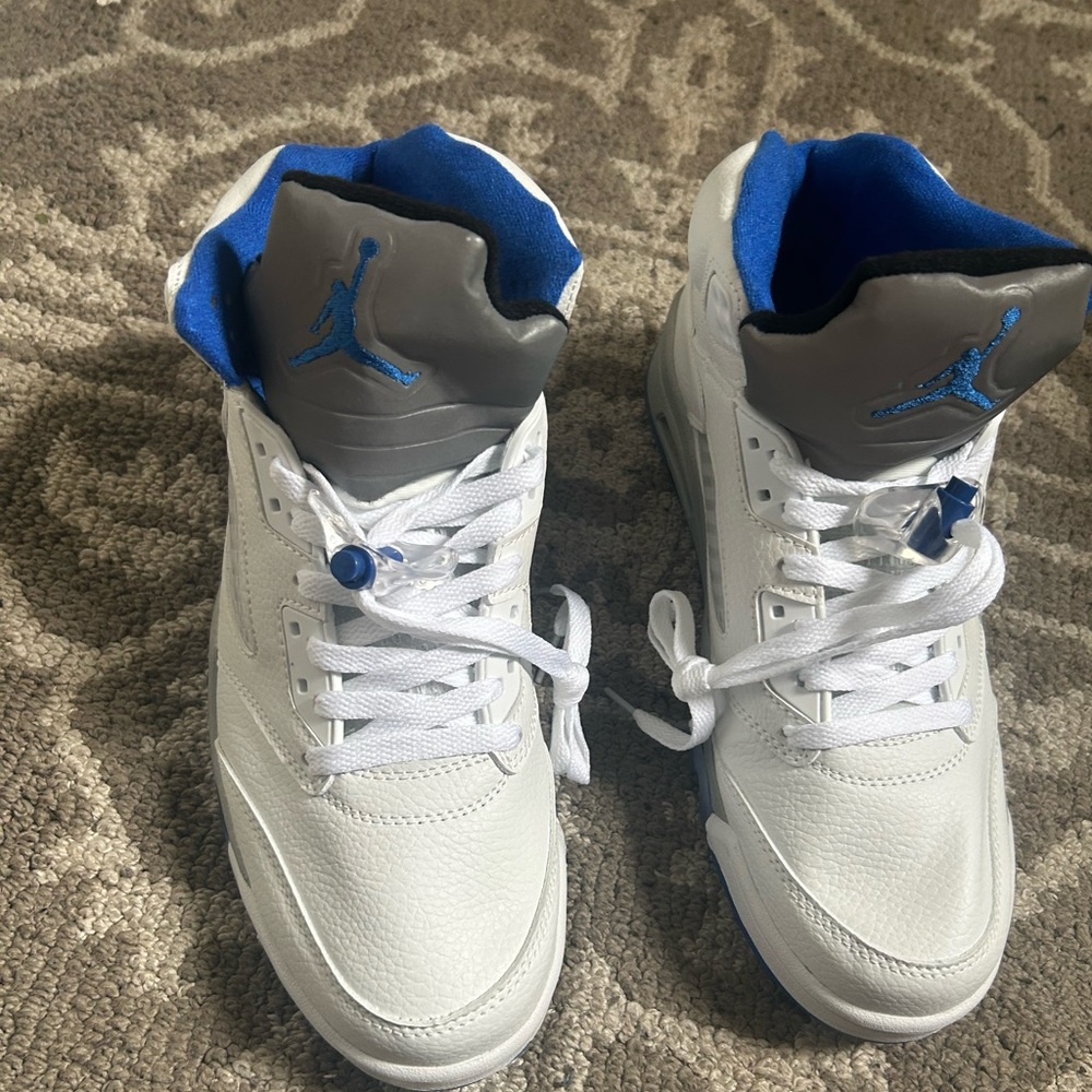 Jordan White and Blue Men's Shoes